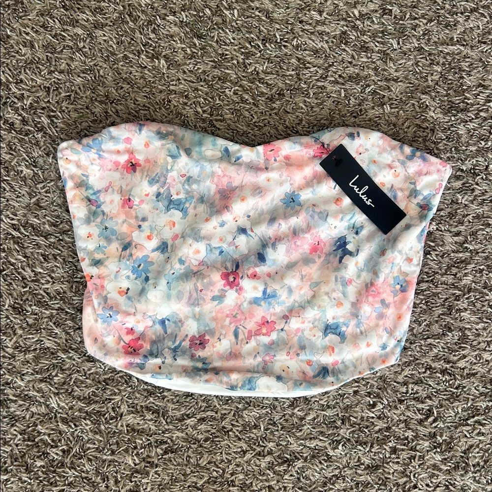 Floral Strapless Top